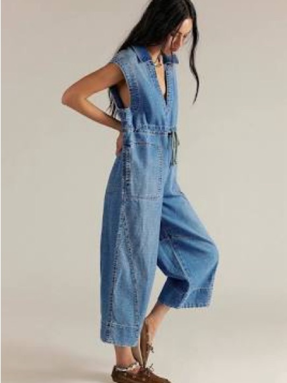 We The Free Lantana Cropped Coverall  size large NWT retail $228 - Picture 4 of 9